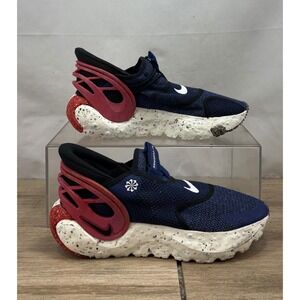 Nike Go FlyEase Navy Blue Red Slip-On Running Shoes DJ9816-400 Men's Size 6